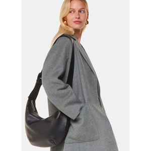 Whistles Grey Cassie Double Face Pocket Coat